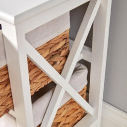 Home Source Fully Assembled 4 Drawer Storage Unit White - thumbnail 2