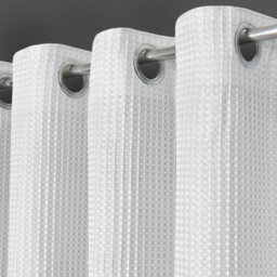 Velosso Waffle Weave Total Blackout Jacquard Eyelet Header Curtains - Sage - thumbnail 2