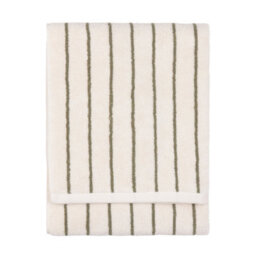 Yard Hebden Narrow Striped 100% Cotton Hand Towel, Olive, 50 X 100Cm - thumbnail 2