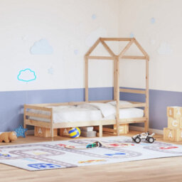 Berkfield Day Bed With Roof Without Mattress 80X200 Cm Solid Wood - thumbnail 1