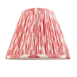 Loops Handcrafted Coral Pink Ikat Lamp Shade - 25Cm Tapered Design For Elegant Home Decor - thumbnail 5