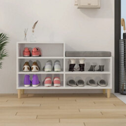 Berkfield Elegant Shoe Cabinet High Gloss White 102X36X60 Cm Engineered Wood - thumbnail 3