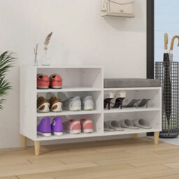 Berkfield Elegant Shoe Cabinet High Gloss White 102X36X60 Cm Engineered Wood - thumbnail 2