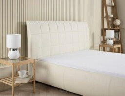 Luxurious 4Ft6 Double Dorado White Faux Leather Bed - thumbnail 3
