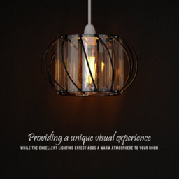 Ledsone Modern Crystal Glass Lamp Cage Ceiling Light Fixture - thumbnail 2