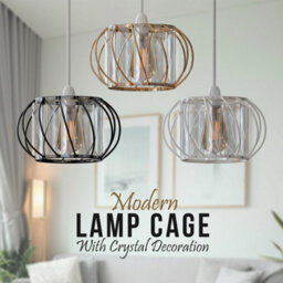 Ledsone Modern Crystal Glass Lamp Cage Ceiling Light Fixture - thumbnail 7