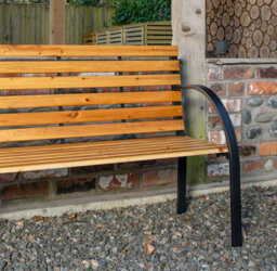 Samuel Alexander Ambleside 2 Person Outdoor Metal Wooden Garden Patio Bench - thumbnail 5