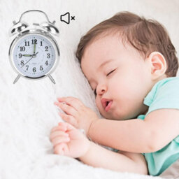 Retro Silver Silent Double Bell Alarm Clock With Night Light, Quartz Movement & Loud Alarm For Bedside, Uk - thumbnail 6