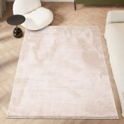 Homeart Soft Area Rugs, Anti-Slip, Machine Washable Fluffy Carpet For Living Room Bedroom Kitchen, Cream, 140X200 Cm - thumbnail 2