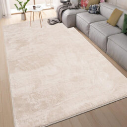 Homeart Soft Area Rugs, Anti-Slip, Machine Washable Fluffy Carpet For Living Room Bedroom Kitchen, Cream, 140X200 Cm