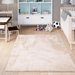 Homeart Soft Area Rugs, Anti-Slip, Machine Washable Fluffy Carpet For Living Room Bedroom Kitchen, Cream, 140X200 Cm - thumbnail 6