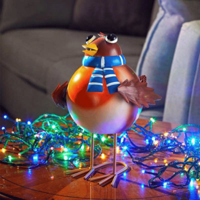 Samuel Alexander 25Cm Large Wobbling Rocking Hand Painted Christmas Robin Decoration - image 1