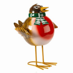Samuel Alexander 25Cm Large Wobbling Rocking Hand Painted Christmas Robin Decoration - thumbnail 4