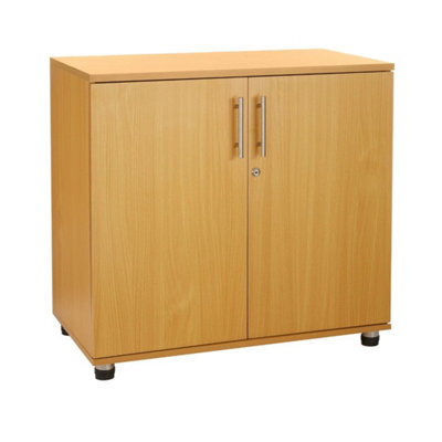 Storage Cabinet 2 Door Lockable Office Filing Cupboard Shoe Toy Desk Height - image 1