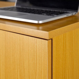 Storage Cabinet 2 Door Lockable Office Filing Cupboard Shoe Toy Desk Height - thumbnail 4