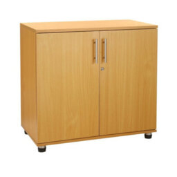 Storage Cabinet 2 Door Lockable Office Filing Cupboard Shoe Toy Desk Height - thumbnail 1
