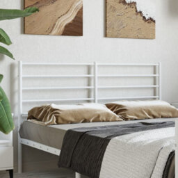 Berkfield Metal Headboard White 150 Cm - thumbnail 1