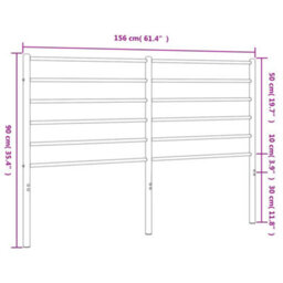 Berkfield Metal Headboard White 150 Cm - thumbnail 7