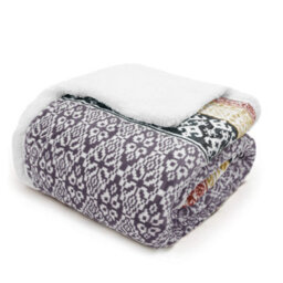 Velosso Textured Sherpa Throw Blanket With Tassled Edging For Sofa, Bed, Cosy Winter Essential, 130Cm X 180Cm - Charcoal
