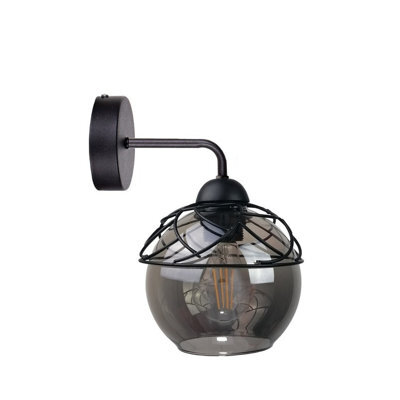 Luminosa Lighting Luminosa Mera Dome Wall Lamp Black, 23Cm, 1X E27