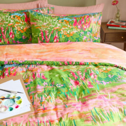 furn. Furn Meadow Escape Reversible Duvet Cover Set, Green/pink, King - thumbnail 3