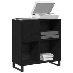 Walplus Record Cabinet Black Oak 85 X 38 X 89 Cm Engineered Wood - thumbnail 3