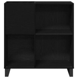 Walplus Record Cabinet Black Oak 85 X 38 X 89 Cm Engineered Wood - thumbnail 5