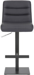 Lamboro Luscious Deluxe Kitchen Bar Stool, Matt Black Footrest, Adjustable Swivel Gas Lift, Breakfast Bar & Home Barstool, Charcoal Grey - thumbnail 2