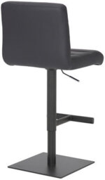 Lamboro Luscious Deluxe Kitchen Bar Stool, Matt Black Footrest, Adjustable Swivel Gas Lift, Breakfast Bar & Home Barstool, Charcoal Grey - thumbnail 5