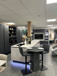 Lamboro Luscious Deluxe Kitchen Bar Stool, Matt Black Footrest, Adjustable Swivel Gas Lift, Breakfast Bar & Home Barstool, Charcoal Grey - thumbnail 7