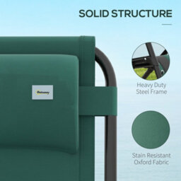 Outsunny 2 Pcs Zero Gravity Lounger Folding Recliner Chair W/ Cup Holder - thumbnail 6