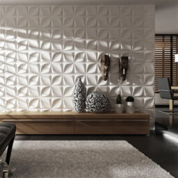 Darphe 12-Piece White Textured Pvc 3D Wall Panels For Living Room And Bedroom Decor - thumbnail 2