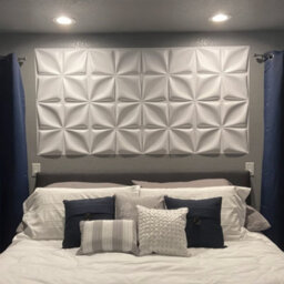 Darphe 12-Piece White Textured Pvc 3D Wall Panels For Living Room And Bedroom Decor