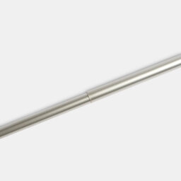 Ohs Curtain Pole Extendable 28mm Metal Finnials Twist End Rod 120-200Cm, Silver - thumbnail 4