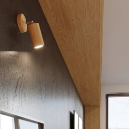 Luminosa Lighting Luminosa Berg Single Spotlight Wall Lamp Natural Wood Gu10 - thumbnail 6