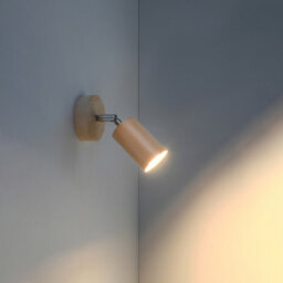 Luminosa Lighting Luminosa Berg Single Spotlight Wall Lamp Natural Wood Gu10 - thumbnail 2