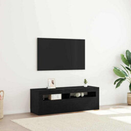 Berkfield Tv Cabinet With Led Black Oak 120X35X40 Cm Engineered Wood - thumbnail 1