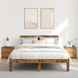 Berkfield Bedside Cabinets 2 Pcs Old Wood 40X30X40 Cm Engineered Wood - thumbnail 3