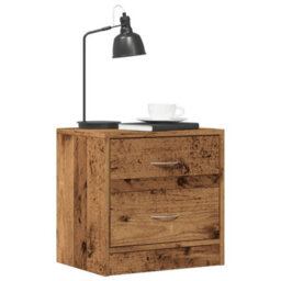 Berkfield Bedside Cabinets 2 Pcs Old Wood 40X30X40 Cm Engineered Wood - thumbnail 1