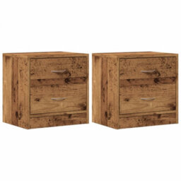 Berkfield Bedside Cabinets 2 Pcs Old Wood 40X30X40 Cm Engineered Wood - thumbnail 2
