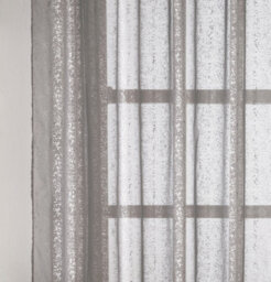 Tyrone Textiles Pair Of Pandora Grey Glittery Metallic Print Panel With Rod Pocket Header 137 Cms - thumbnail 3