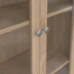 Furniture To Go Madrid China Cabinet 2 Doors With Glass + 3 Drawers In Jackson Hickory Oak - thumbnail 9