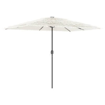 Berkfield Durable Garden Parasol With Steel Pole White 300X200X250 Cm