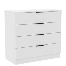 Lassic Vida Designs Trega White 4 Drawer Chest Compact Space-Saving Bedroom Storage Unit, Engineered Wood (H)740mm X (W)660mm X (D)360mm - thumbnail 9
