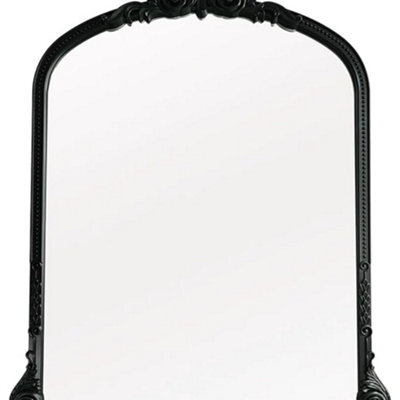 Deenz 70X80Cm Ornate Beaded Frame Wall Mirror Black Arched Decorative Badroom Living Room Home Décor