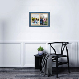 AK Frames 20X14 Navy Blue Classic Multi Photo Frame With Ivory Mount - Holds 2 Apertures (2X) A4 Photos - thumbnail 3