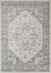Livabliss Chester-Vintage Grey White Traditional Boho Living Dining Bedroom Rug 120 X 170 Cm Easy Care, Non Shedding - thumbnail 1
