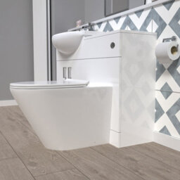Nes Home 1150mm White Vanity Unit With Basin, Wc Unit & Round Btw Toilet - thumbnail 4