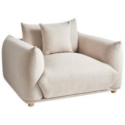 Wyld And Coco Luxliving 5-Seater Fabric Sofa Set In Light Beige Polyester With Scatter Cushions - thumbnail 7