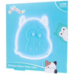Fizz Creations Squishmallows Winston The Owl Usb Neon Wall Light Blue Led - thumbnail 8